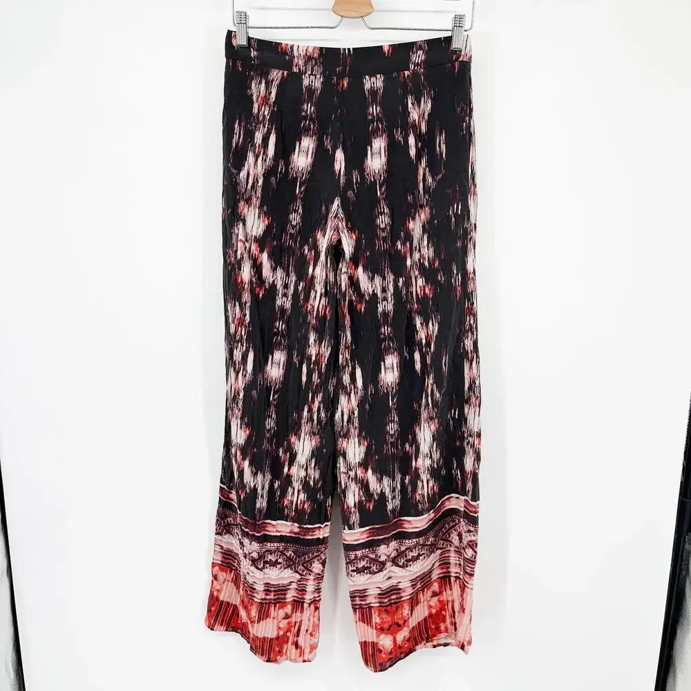Cynthia Rowley Womens Silk‎ Boho Casual Tie Dye Wide Leg Pull On Pants Size 2 - Picture 11 of 11